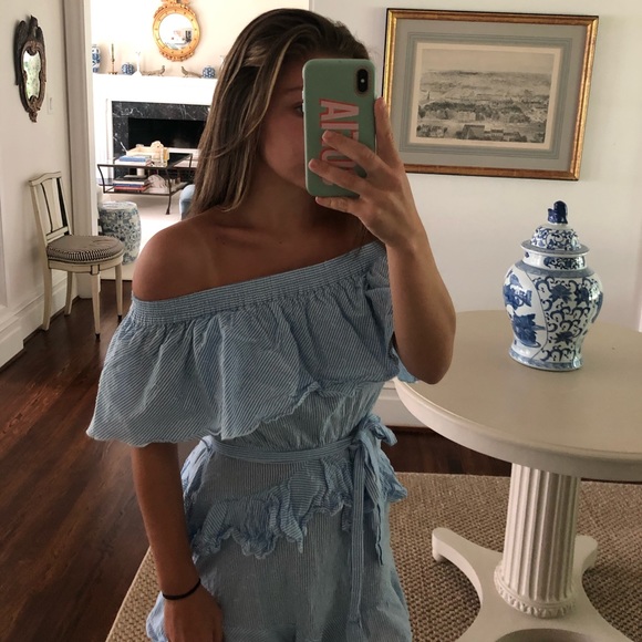 Top shop gingham off the shoulder tie dress - Picture 4 of 5